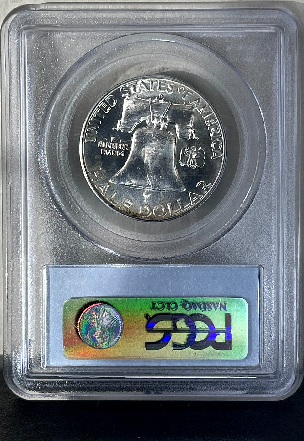 1958 D Franklin SILVER Half Dollar 50c PCGS MS65FBL-Nicely TONED!