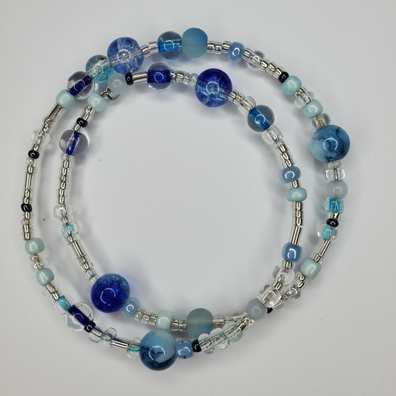 Hand crafted artisan unique gemstone bracelet - 2 layer