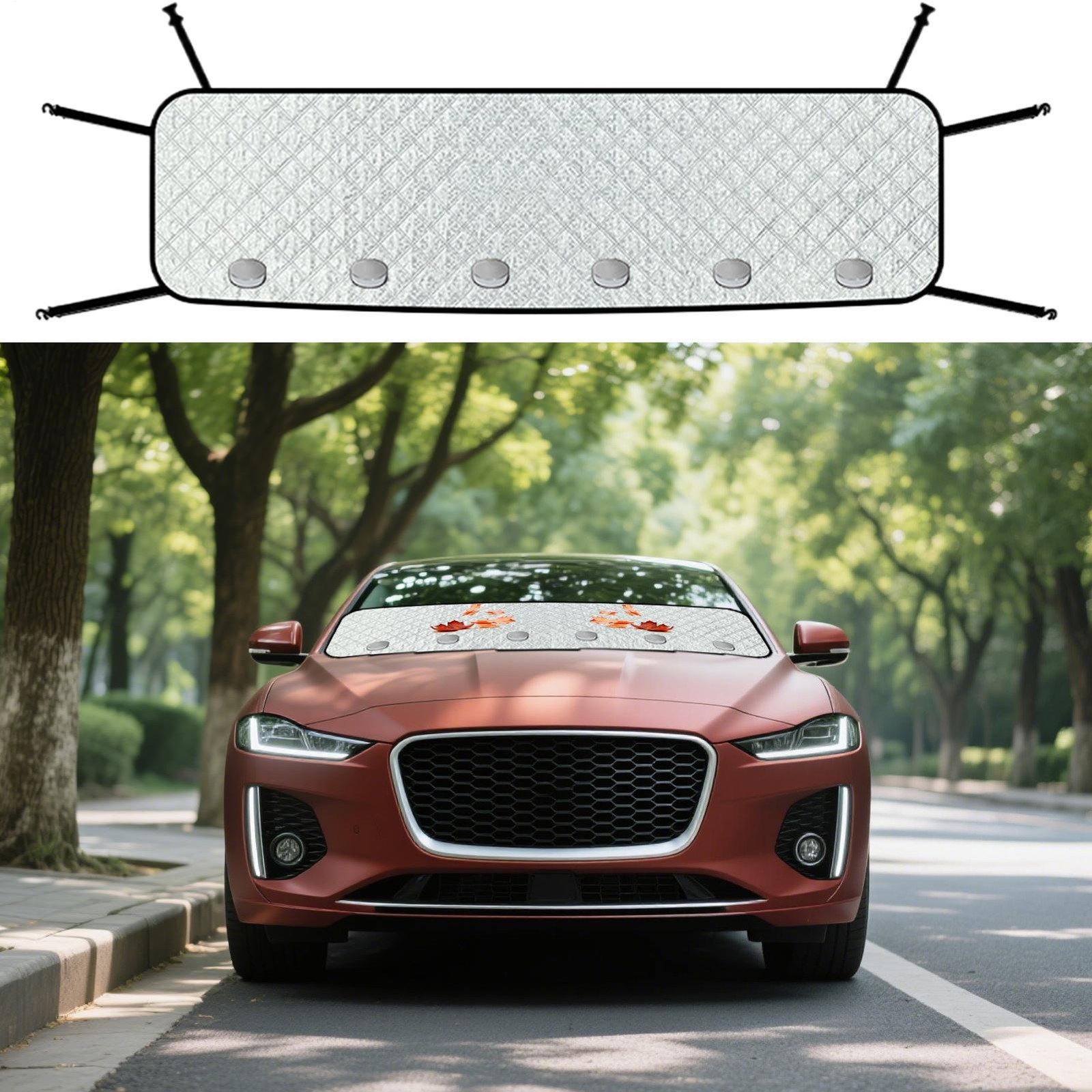 Automotive Front Shade Blocking Waterproof Protector For Dust Leaves Bird Daily