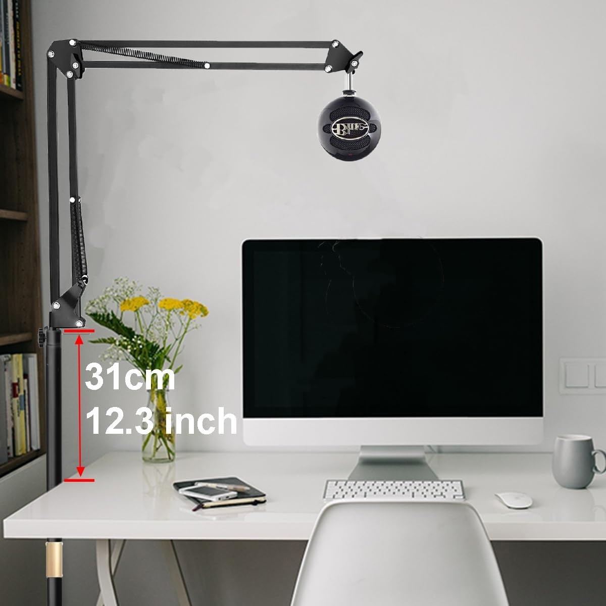 Microphone Floor Stand for Blue Yeti, Nano, Snowball, HyperX,Razer,Logitech U...