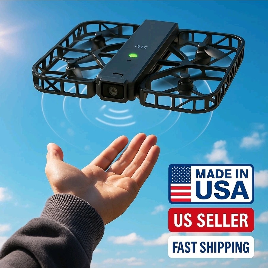 HOVERAir X1 Black Self-Flying Pocket-Sized Drone w/ Extra Battery