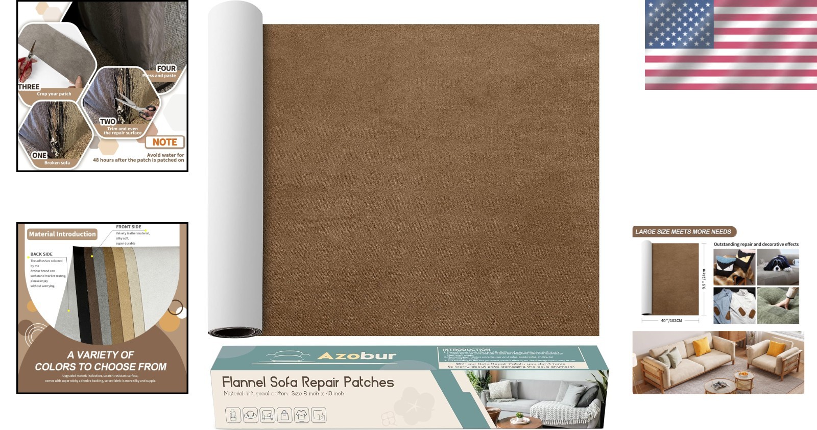 Luxurious Oversized Repair Patch 9.5" x 40" - Restore Leather & Fabric Elegance