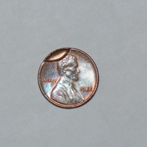 1982 No Mint P Lincoln Penny Error No Mint Mark Copper Varity Indent Multi Error