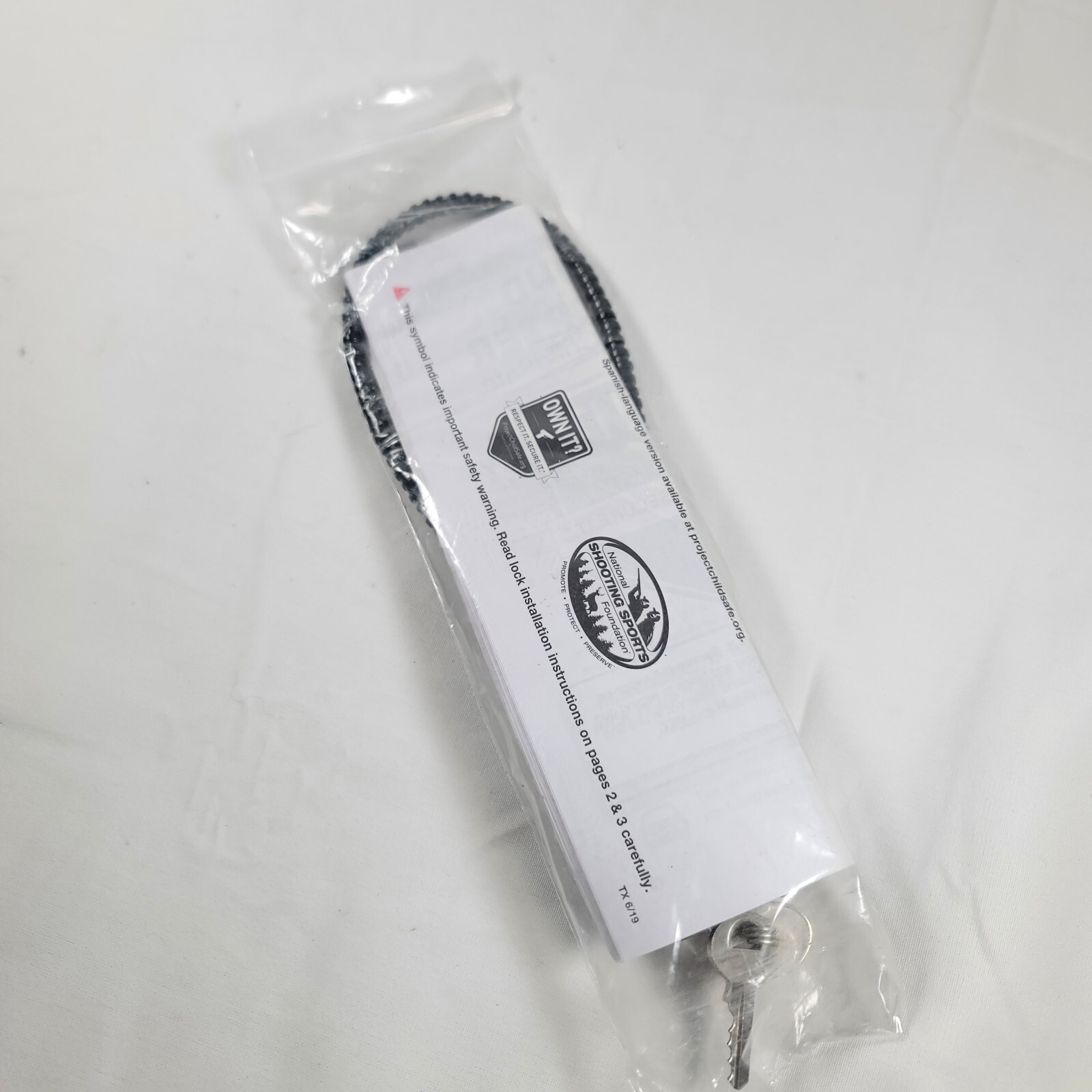 Gun Lock Cable Style 2 Keys Own It Respect It Secure It Project Child Safe New