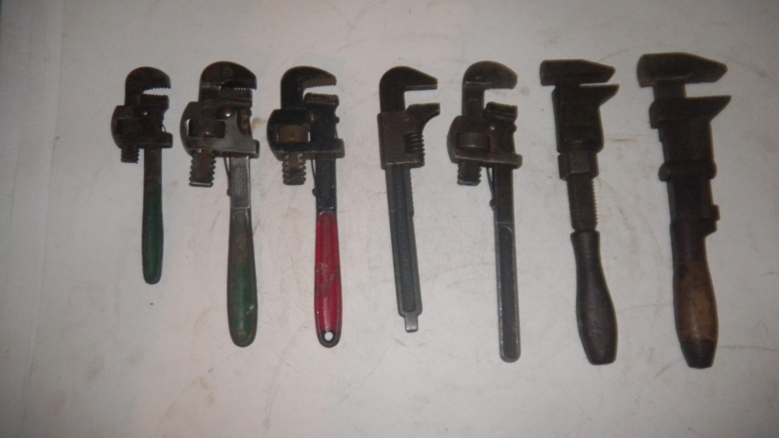 Lot Of 7 Vintage Pipe Wrenches