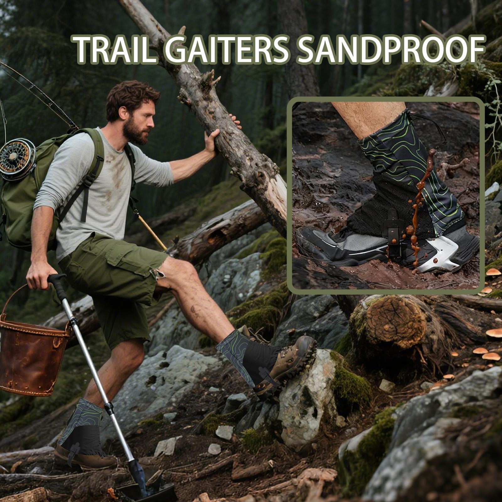 Trail Gaiters Sandproof Breathable Protector 1 Pair Low Shoes Gators For Ideal