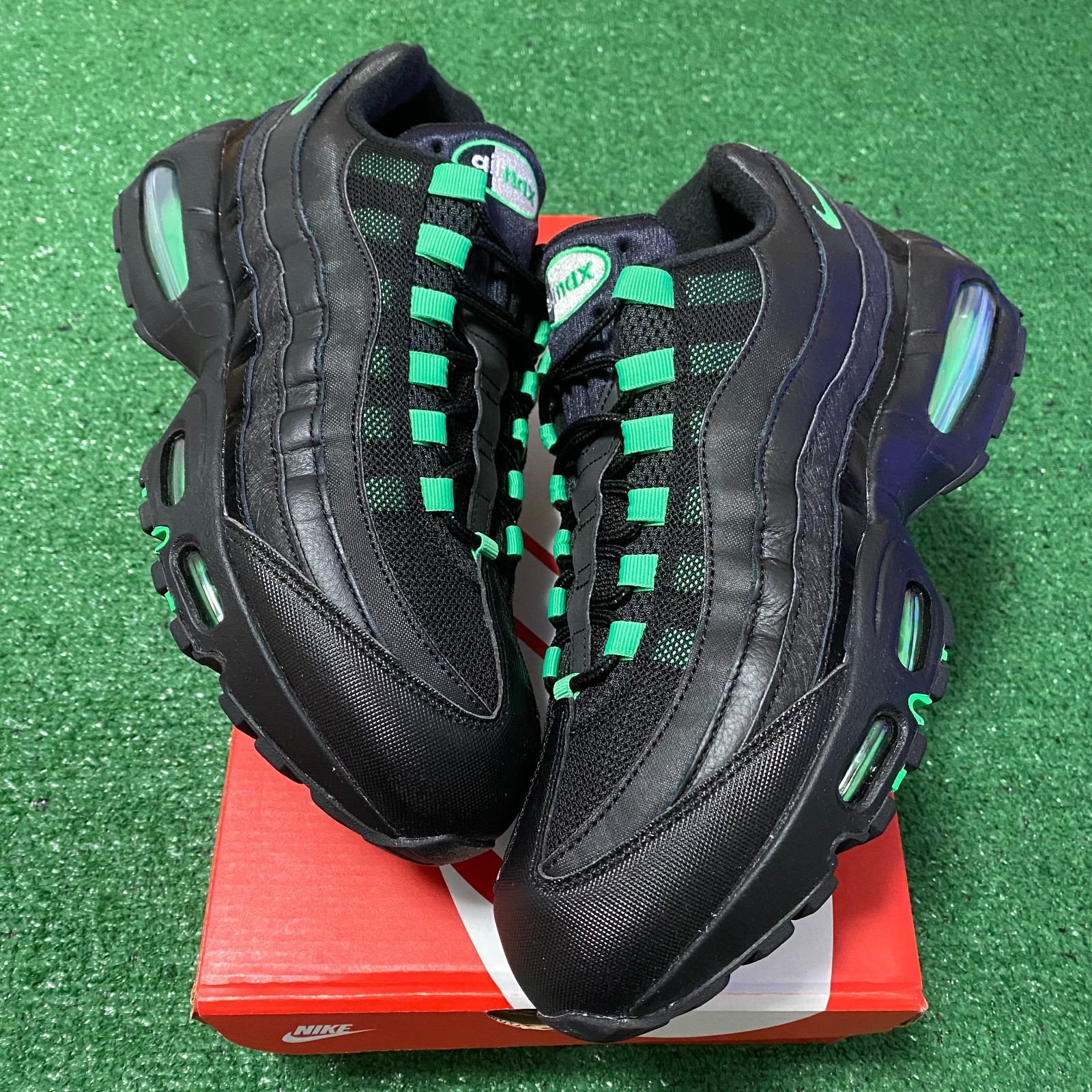Size 8.5 - Nike Air Max 95 OG Big Bubble Black Green Shock IB1667-002 Brand New