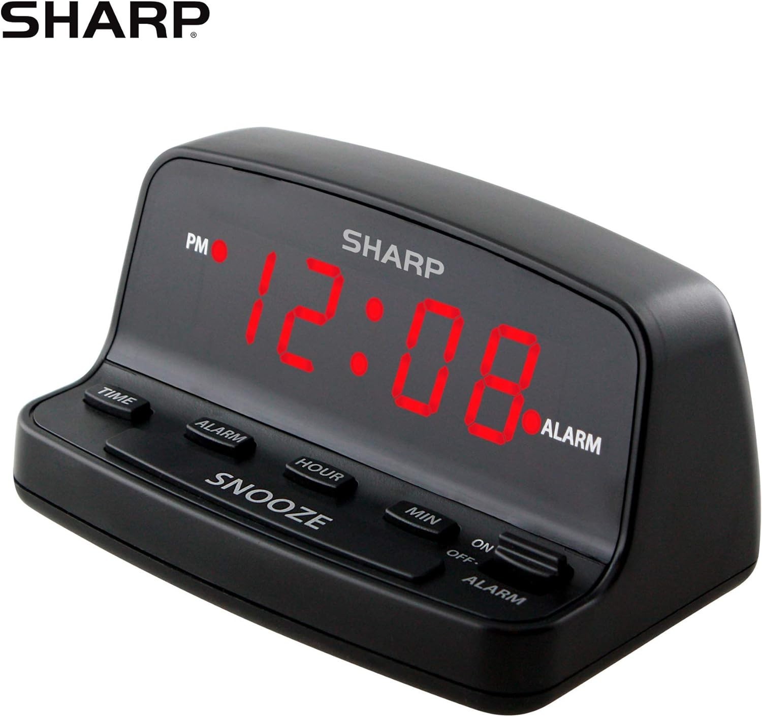 Digital Alarm Clock with Keyboard Style Controls, Battery Back-up, Easy to Us...