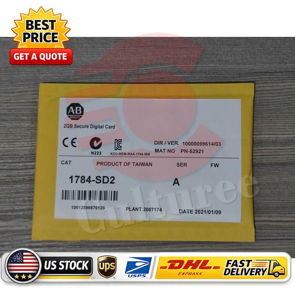 New AB 1784-SD2 Secure Digital Memory Card 2GB in Bag Sealed 1784SD2 US Free Tax