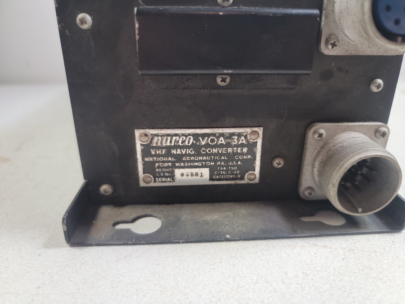 Vintage Narco VOA-3A VHF NAVIGATION CONVERTER untested