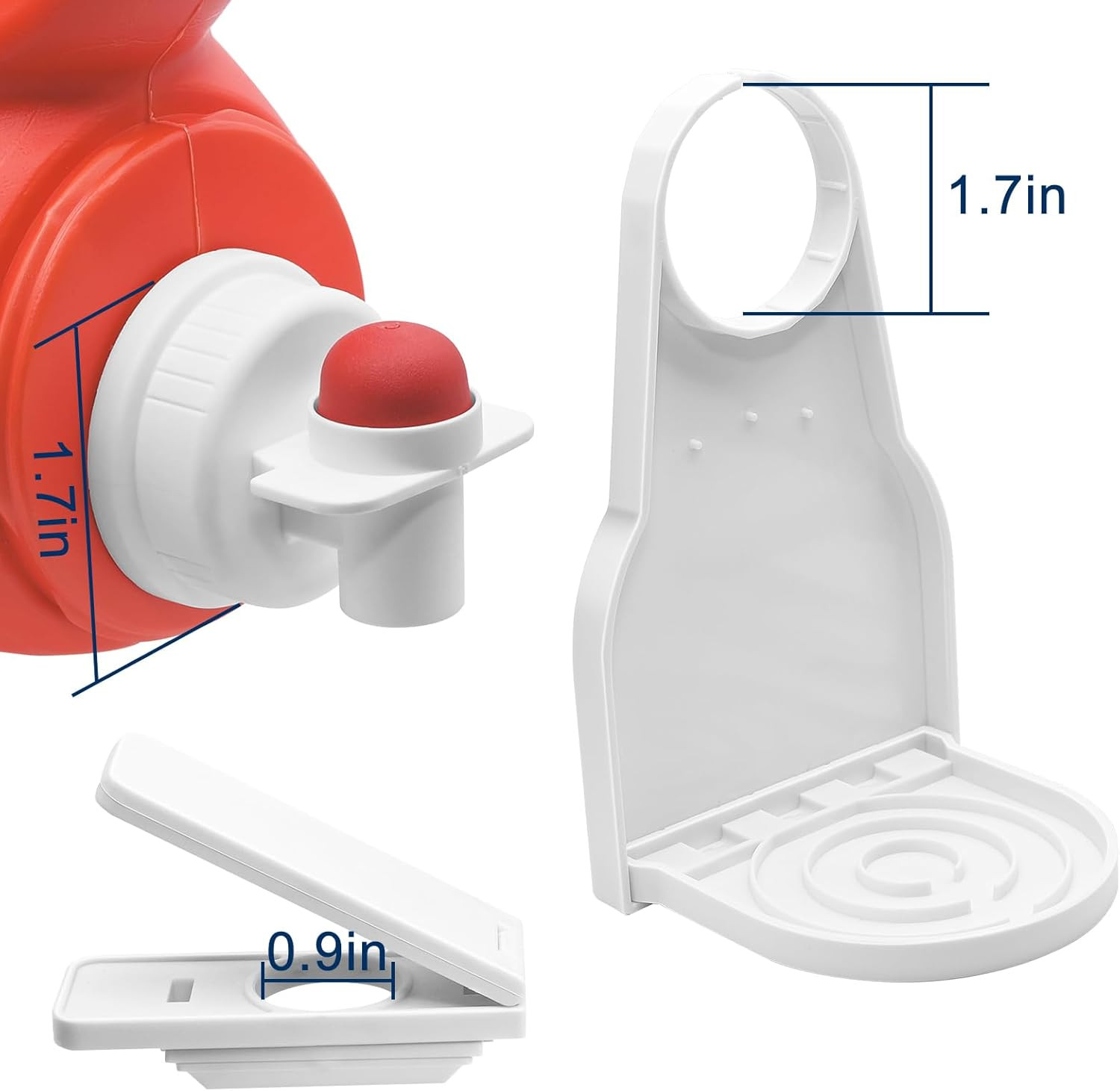 2 Pack Laundry Detergent Dispenser Cup Holder & Nozzle Force-Saving Switch, Soap