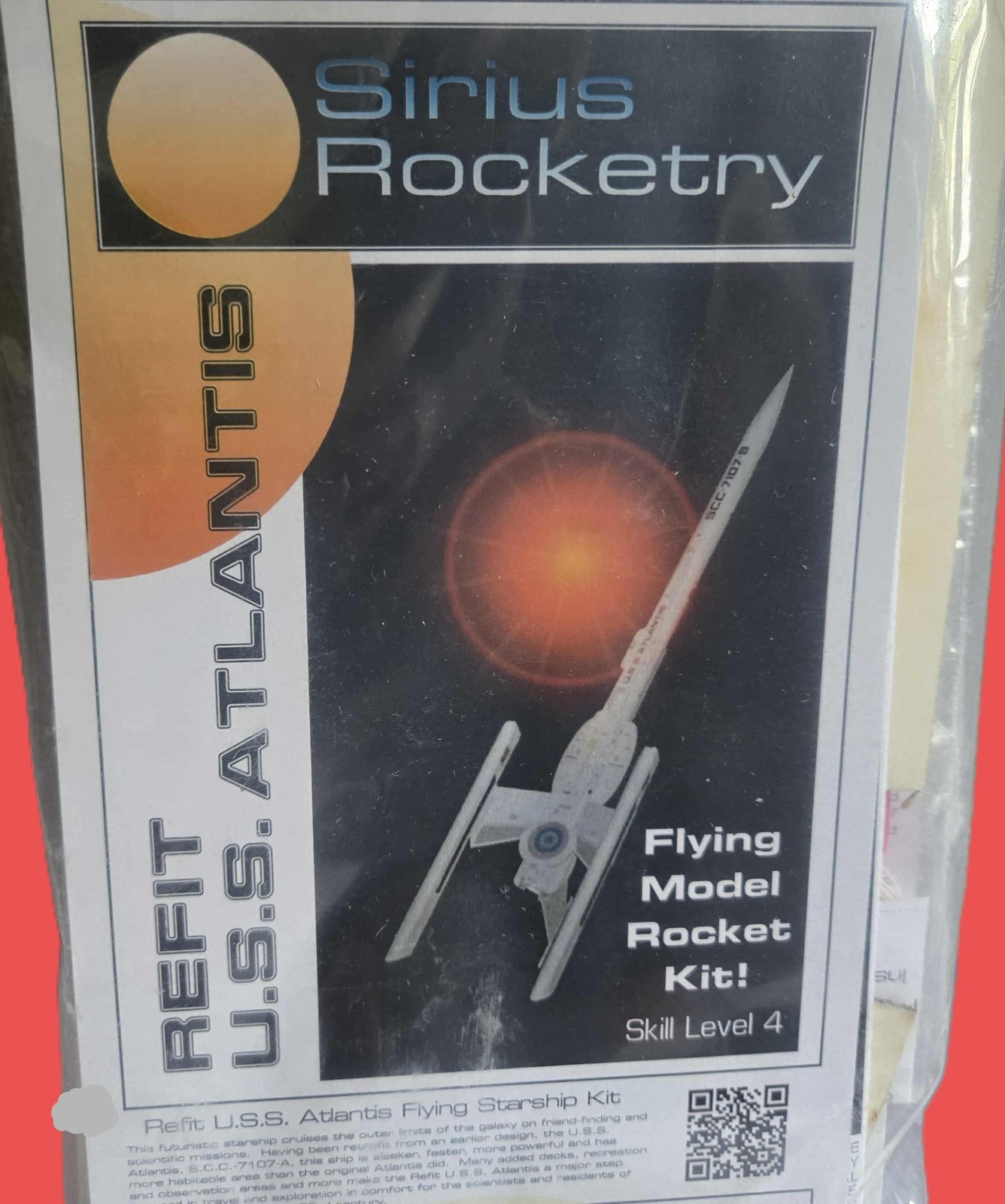 Refit USS Atlantis Flying Model Rocket Kit - Sirius Rocketry Hard to Find