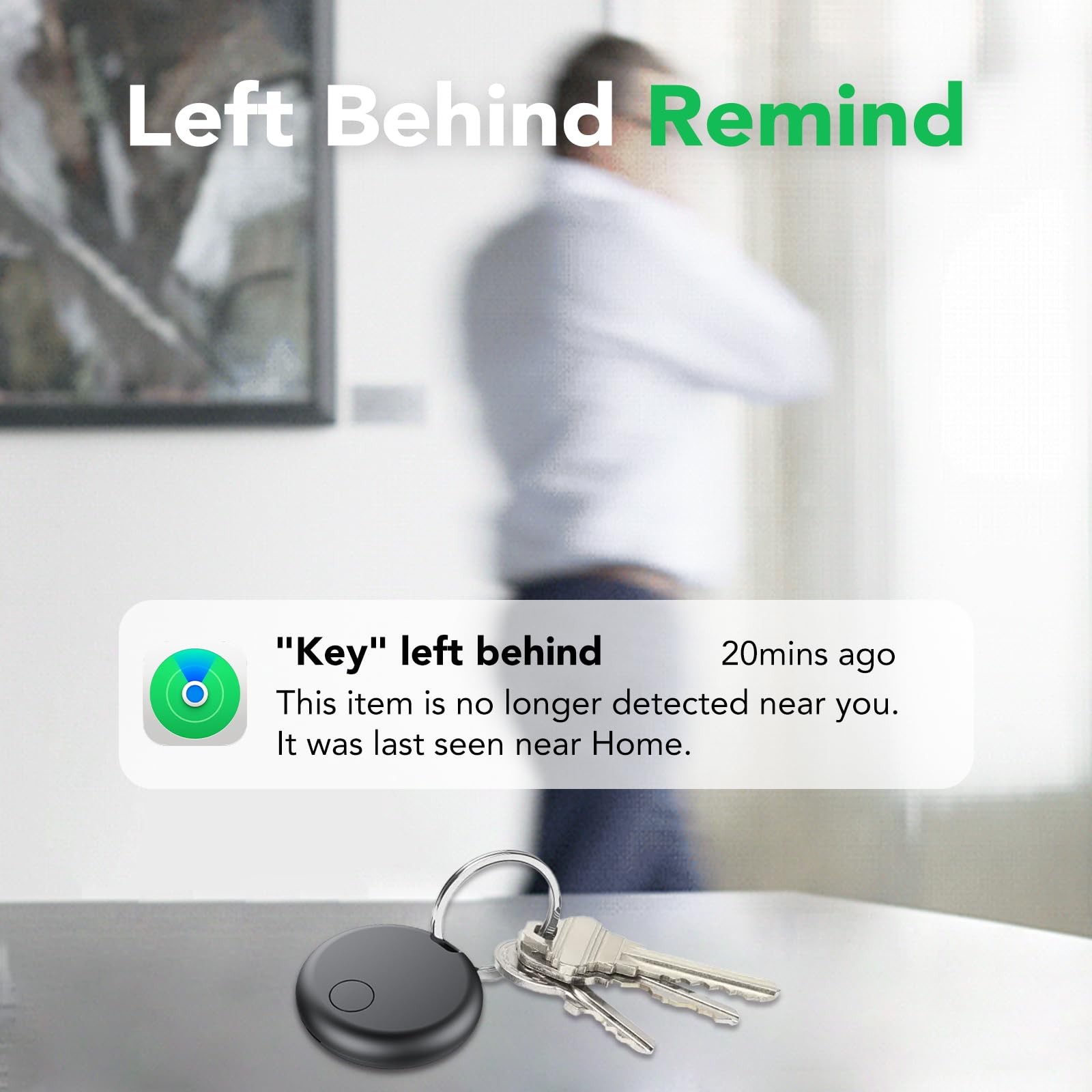 Air Tracker Tags-4 Pack: Smart Bluetooth Tracker, Item 4 coal blackening