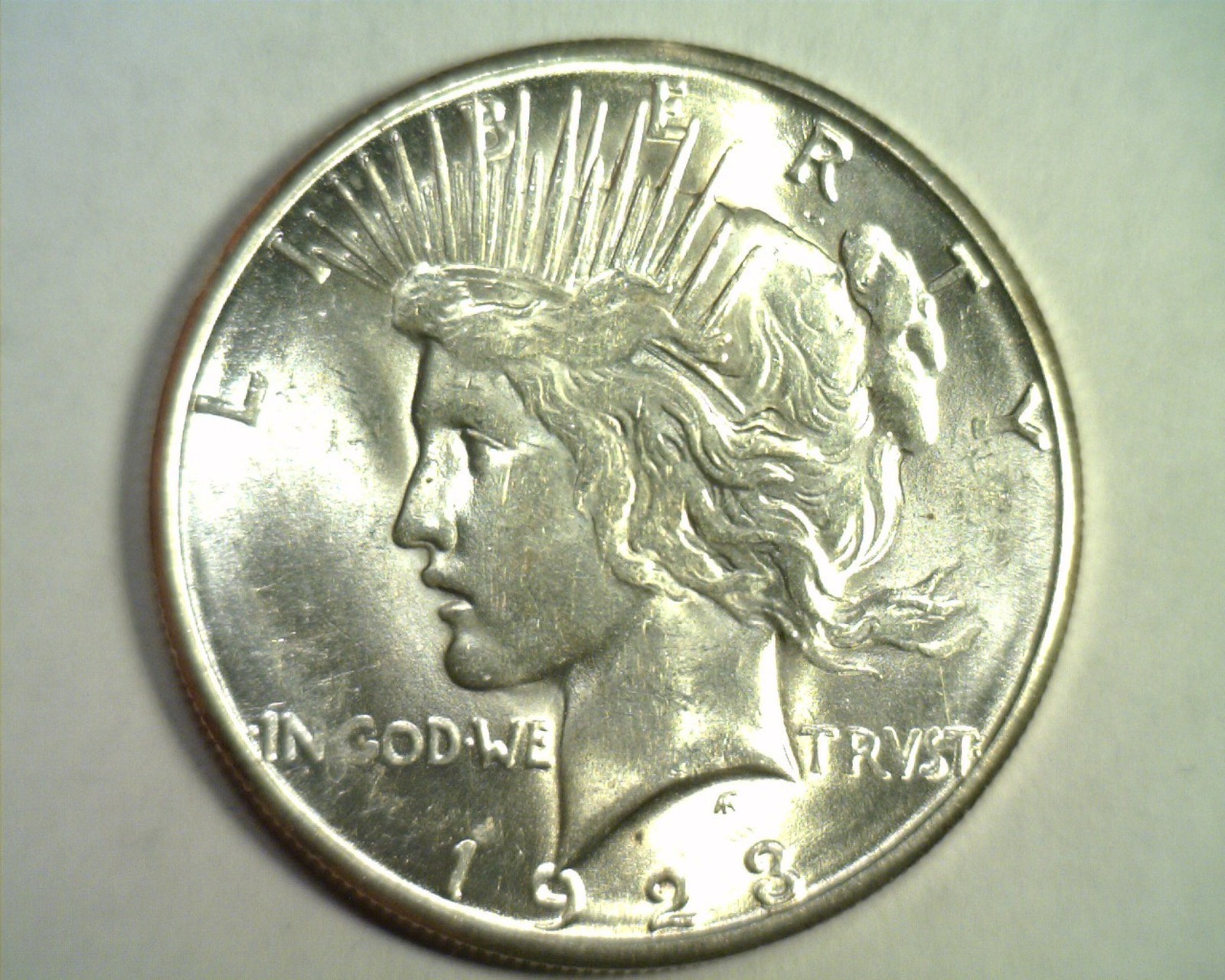 1923-S PEACE SILVER DOLLAR UNCIRCULATED UNC. NICE ORIGINAL COIN FROM BOBS COINS