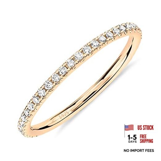 Gold Plated Solid 925 Sterling Silver CZ 14k gold plated 7 1-Pack Yellow Gold