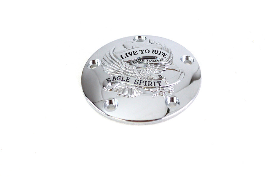 Chrome Live To Ride Ignition Timing Cover for Harley Twin Cam
