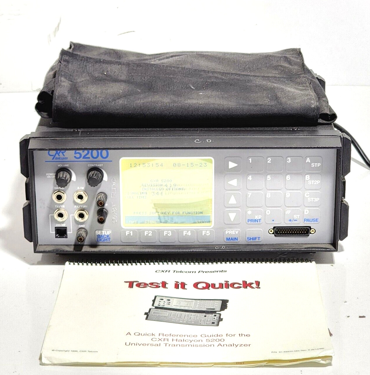TELCOM UNIVERSAL CXR 5200 TRANSMISSION ANALYZER USED.