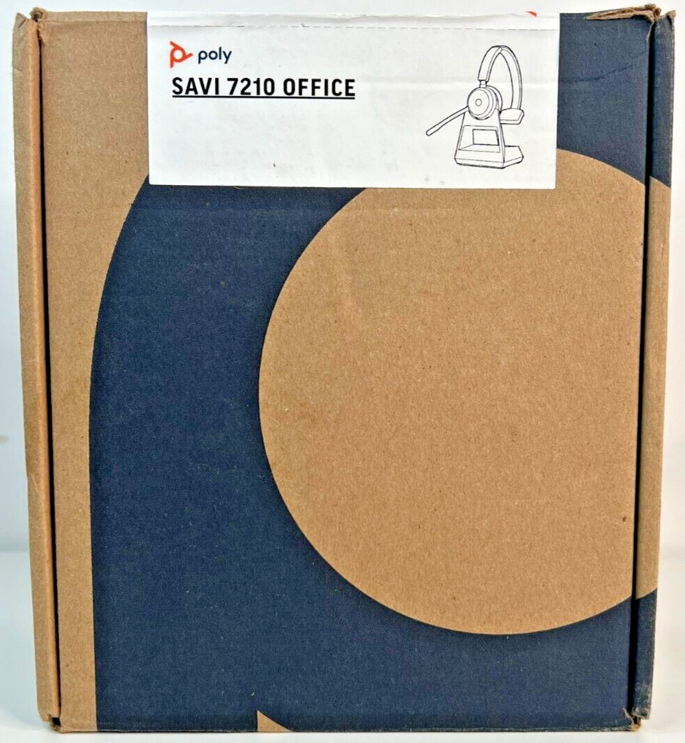 Polycom Savi 7210 Office Wireless Mono DECT On-Ear Headset System Black Tested