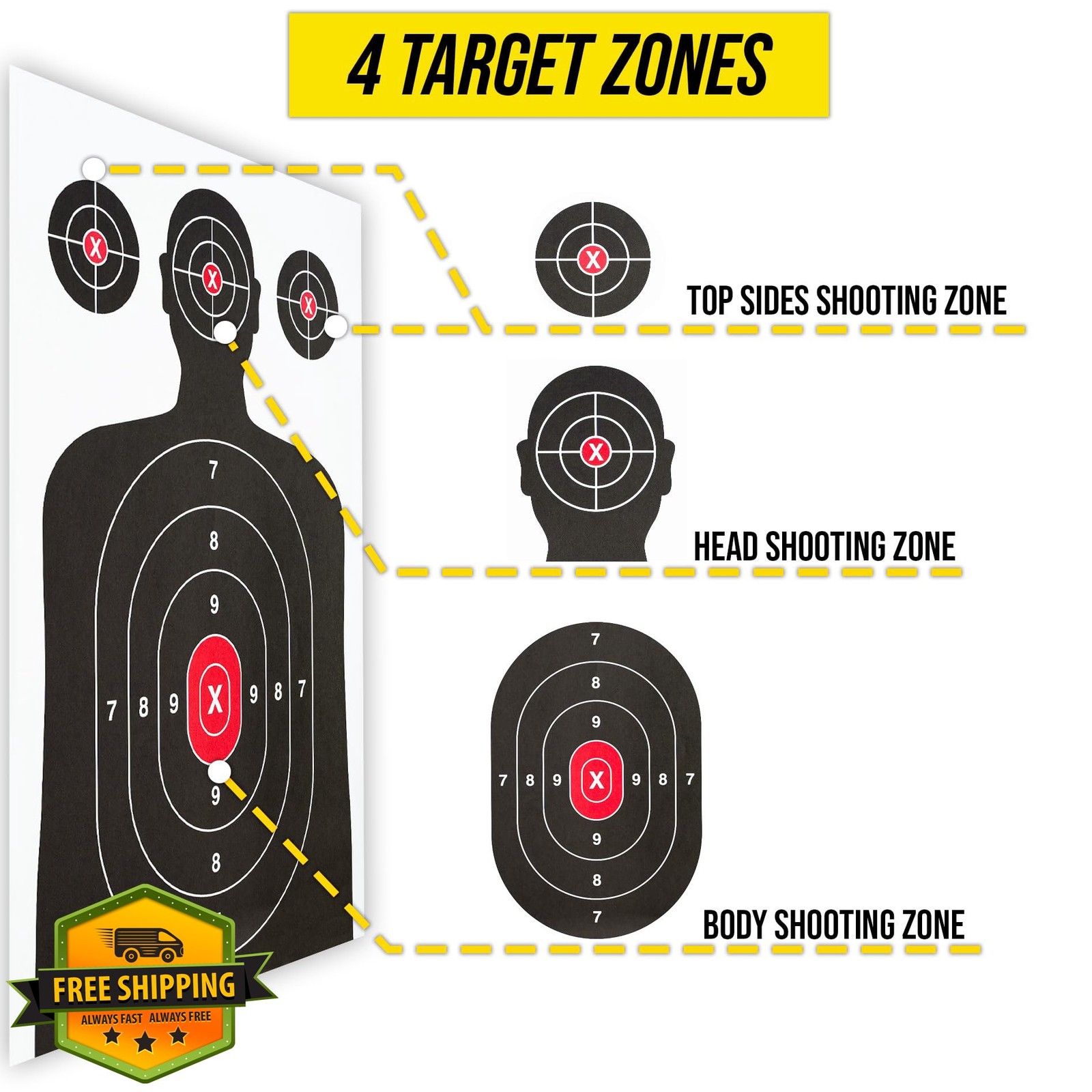 Bargain Paradise 100 Pack 14x22" Targets