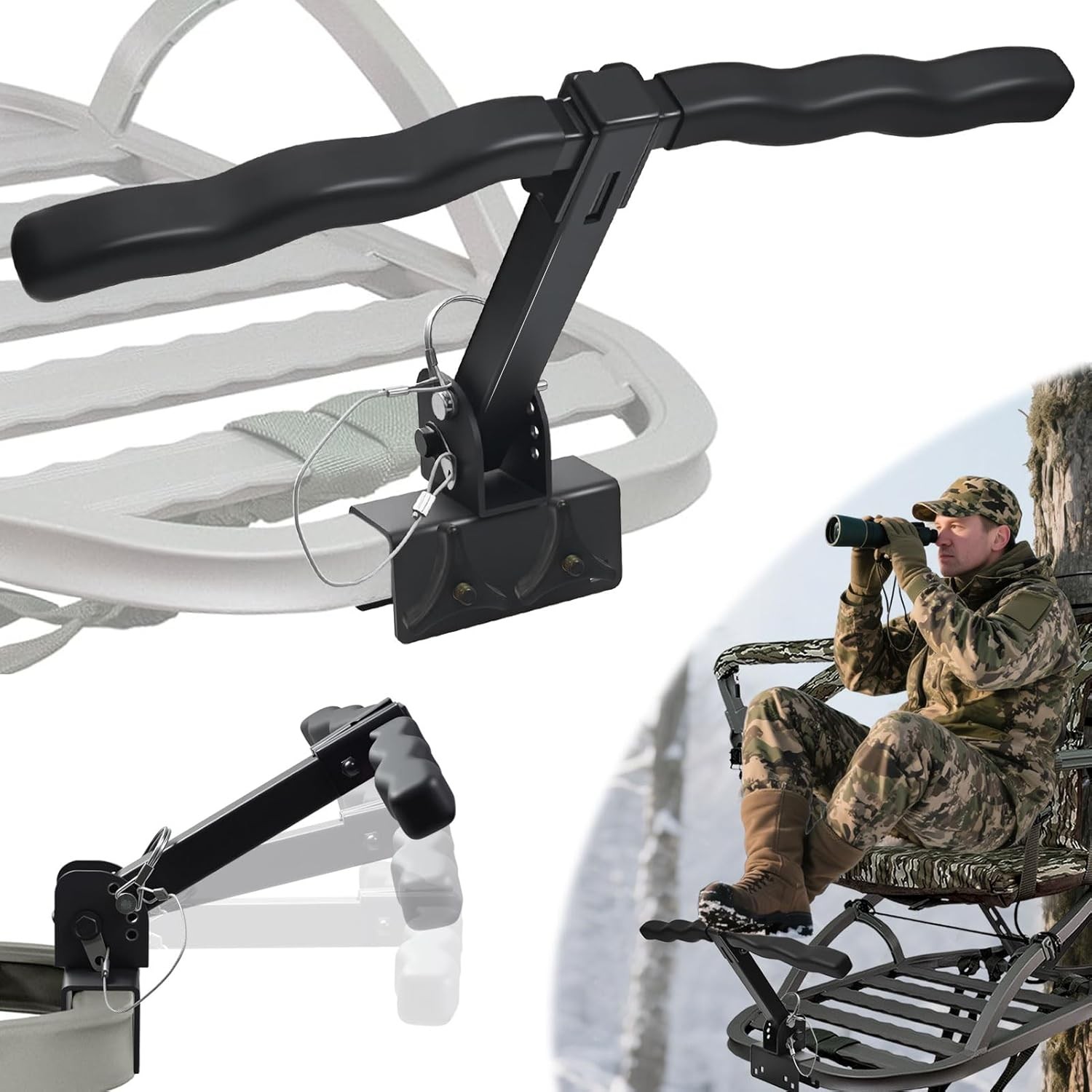 Adjustable Treestand Foot Rest for Hunting, Universal Climbing Treestands Footre