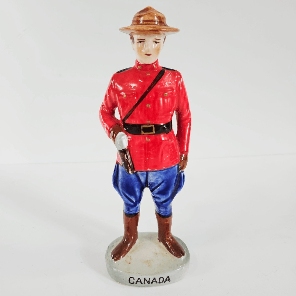 Vintage ElBro Japan Canadian Royal Mounted Police "Mountie" Porcelain Figurine
