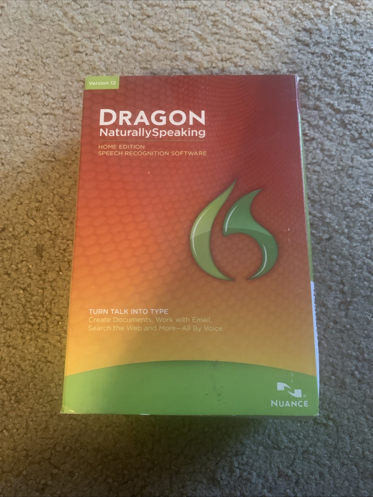 Nuance Dragon Naturally Speaking 12 Home Edition Speech Recognition Software