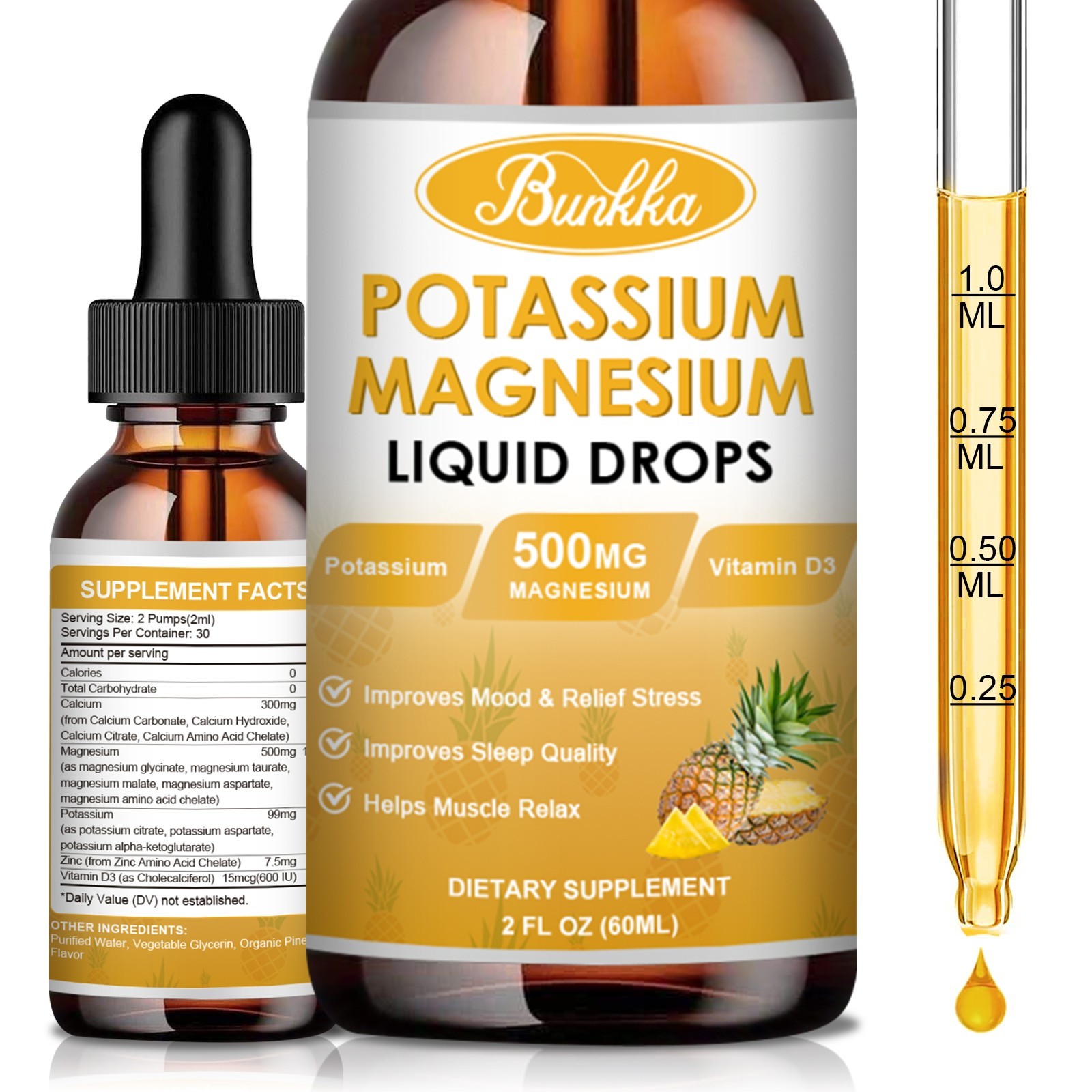 Potassium Magnesium Supplement Liquid - High Absorption Calm Magnesium Complex