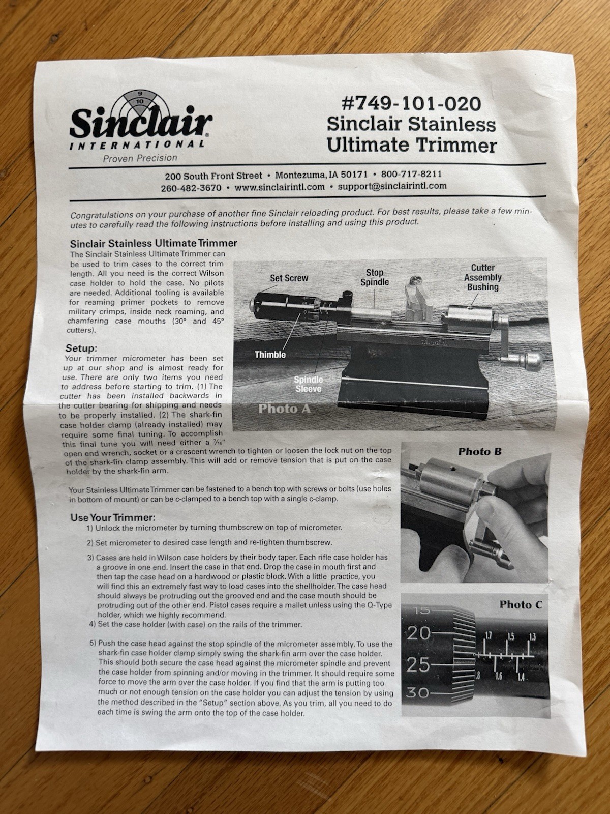 sinclair stainless ultimate trimmer