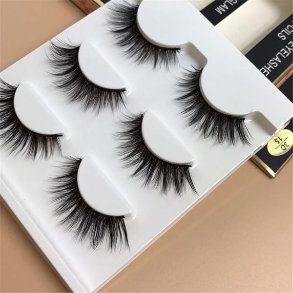 3-15 Pairs 100% Real 3D Mink Makeup Cross False Eyelashes Eye Lashes Handmade BB