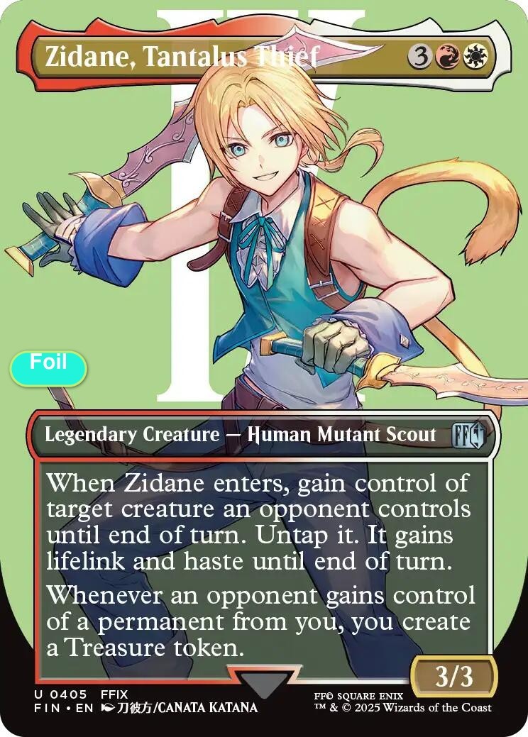 Zidane, Tantalus Thief (Borderless) - Foil - FIN - 405 NM/LP