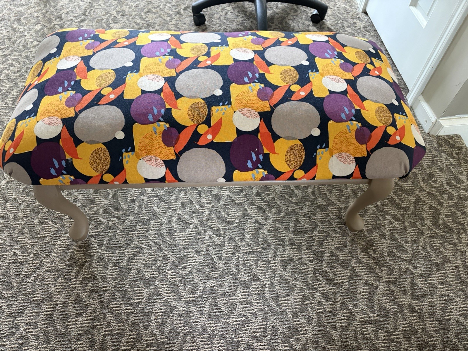 Modern Geometric Custom Padded Bench
