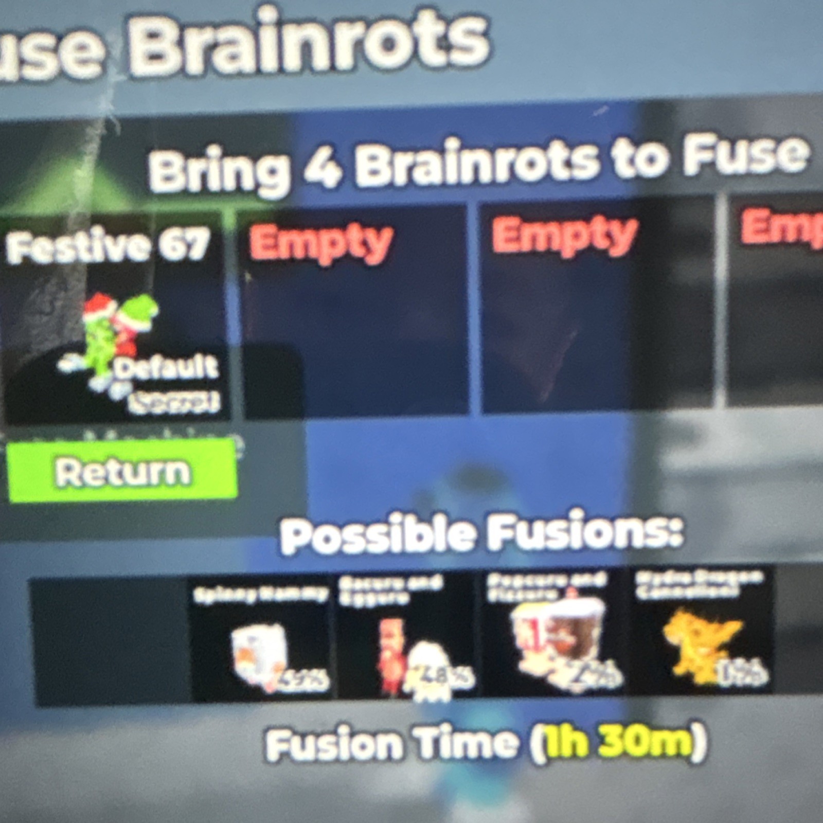 Brainrots Festive 67 Game Item Default Festive Collectible Asset