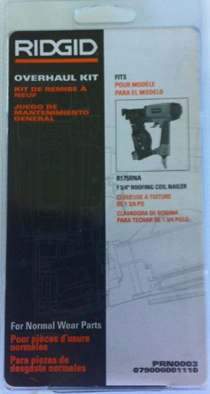 Ridgid R175RNA Coil Roofing Nailers Overhaul Maintenance Kit - - 079006001110