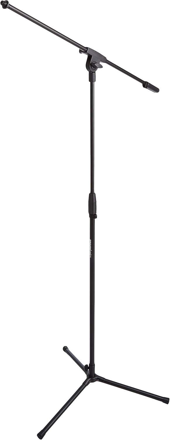 Sturdy Portable Microphone Boom Arm Stand Height Adjustable W/ Cable Management