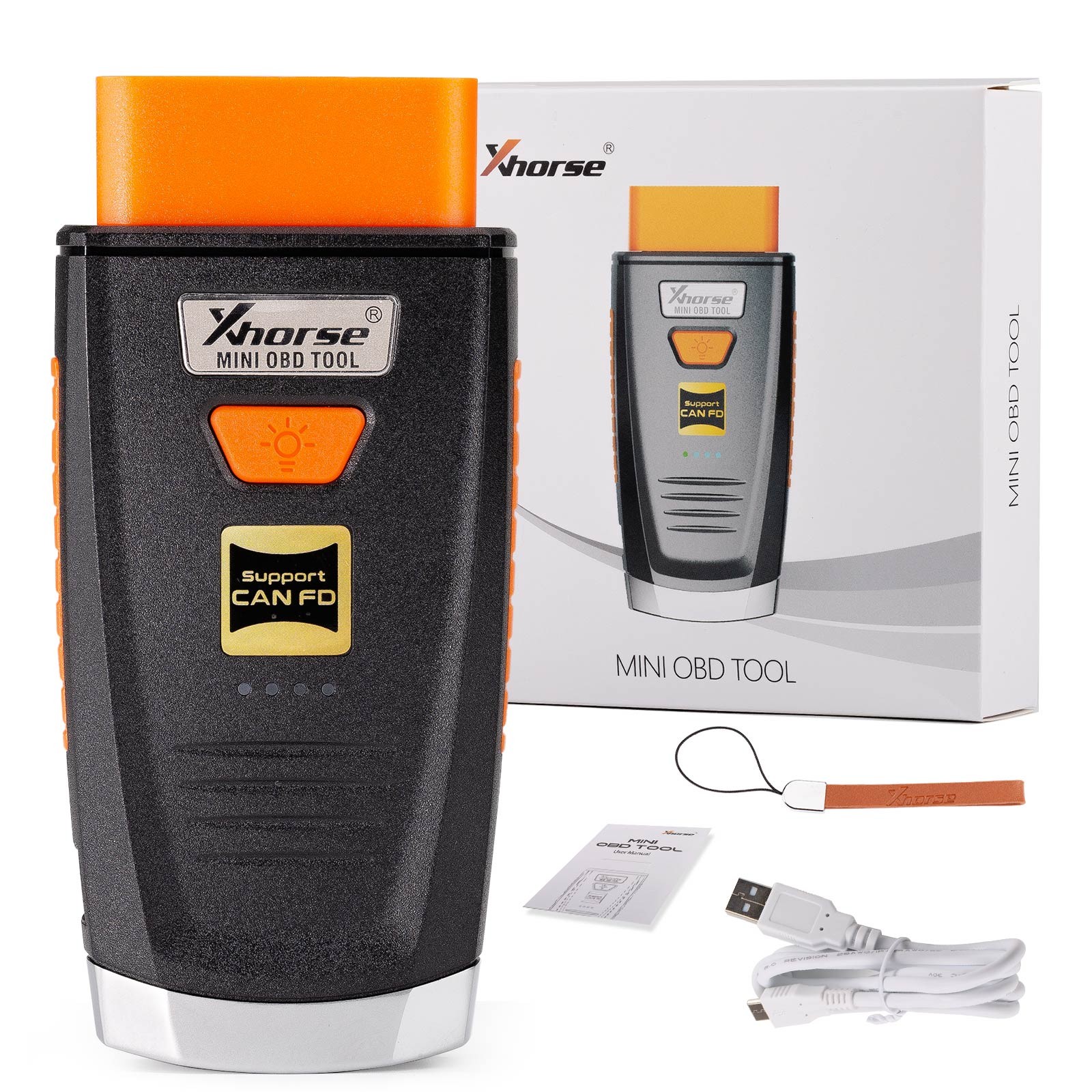 Xhorse VVDI MINI OBD TOOL V2 XDMO20 Support CANFD Protocol/LED light/8A IMMO Box