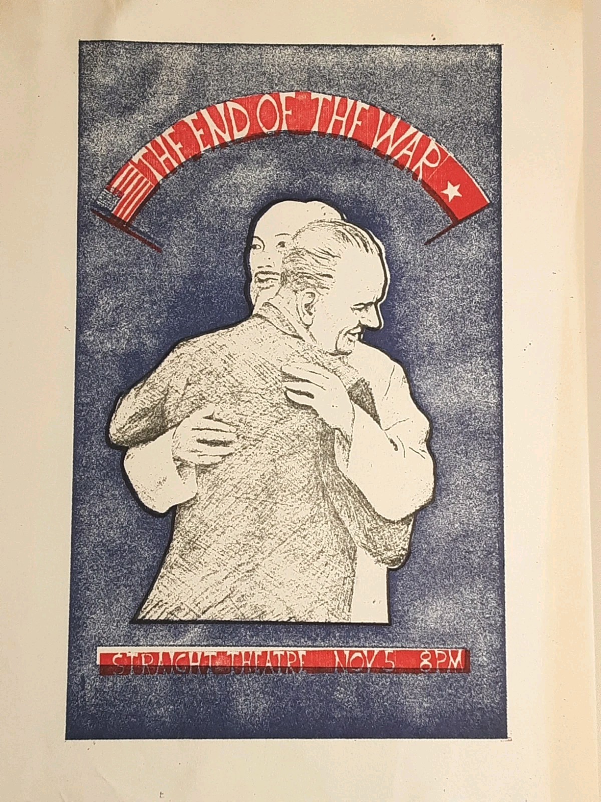 1967 Straight Theatre handbill / LBJ and Ho Chi Minh