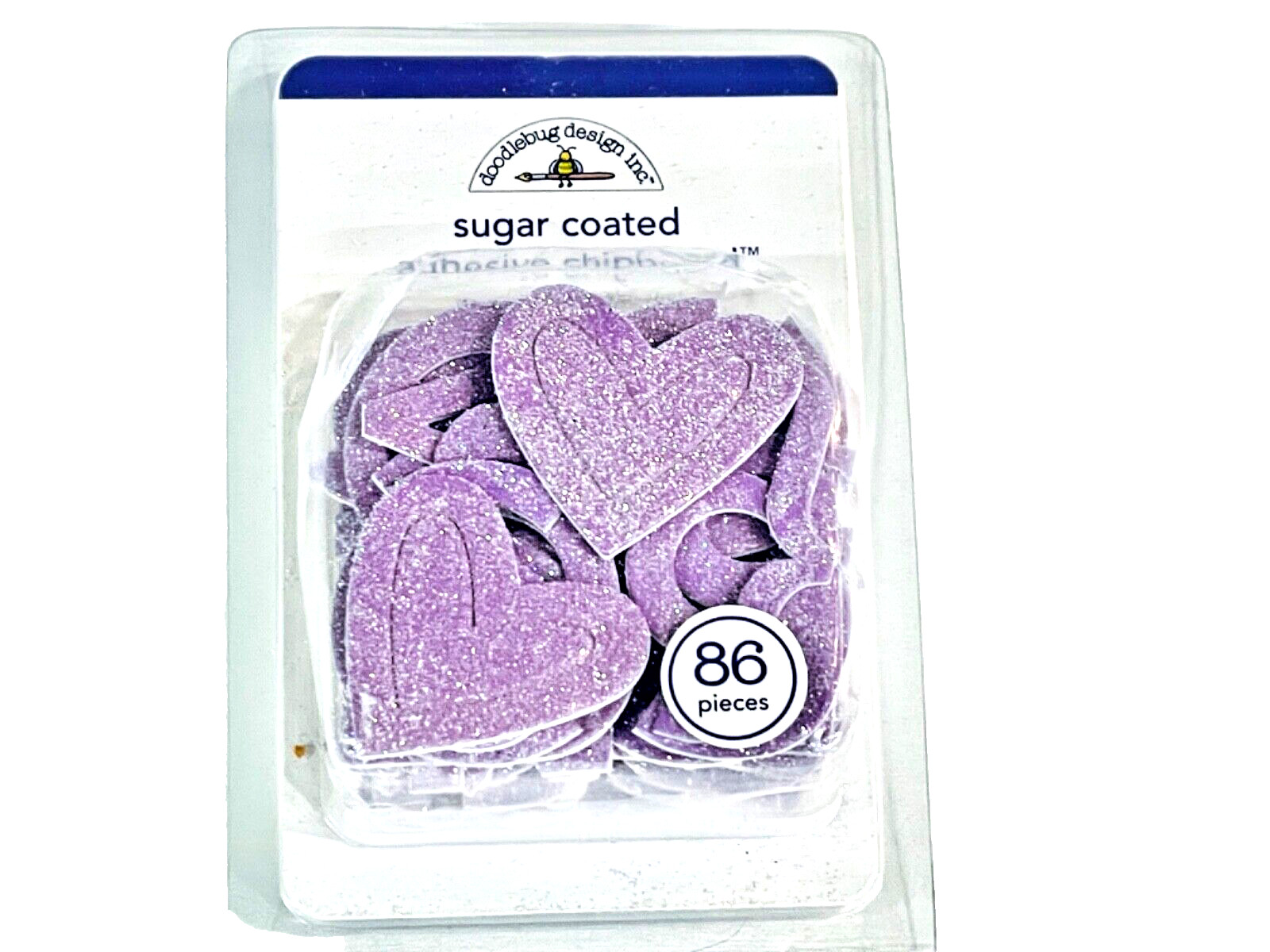 DOODLEBUG DESIGN SUGAR COATED HOPSCOTCH ALPHABET ADHESIVE CHIPBOARD LILAC