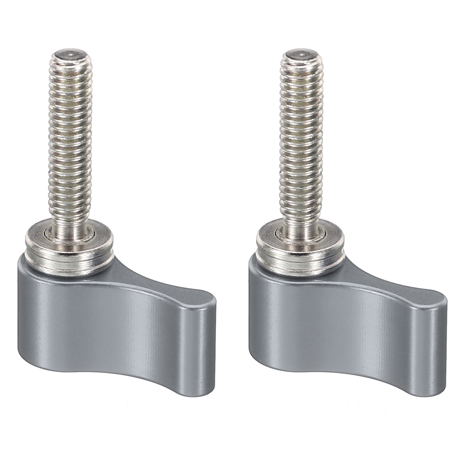 2Pcs M4 17mm Aluminum Adjustable Thumb Lever Screw Camera Rotating Knob, Grey
