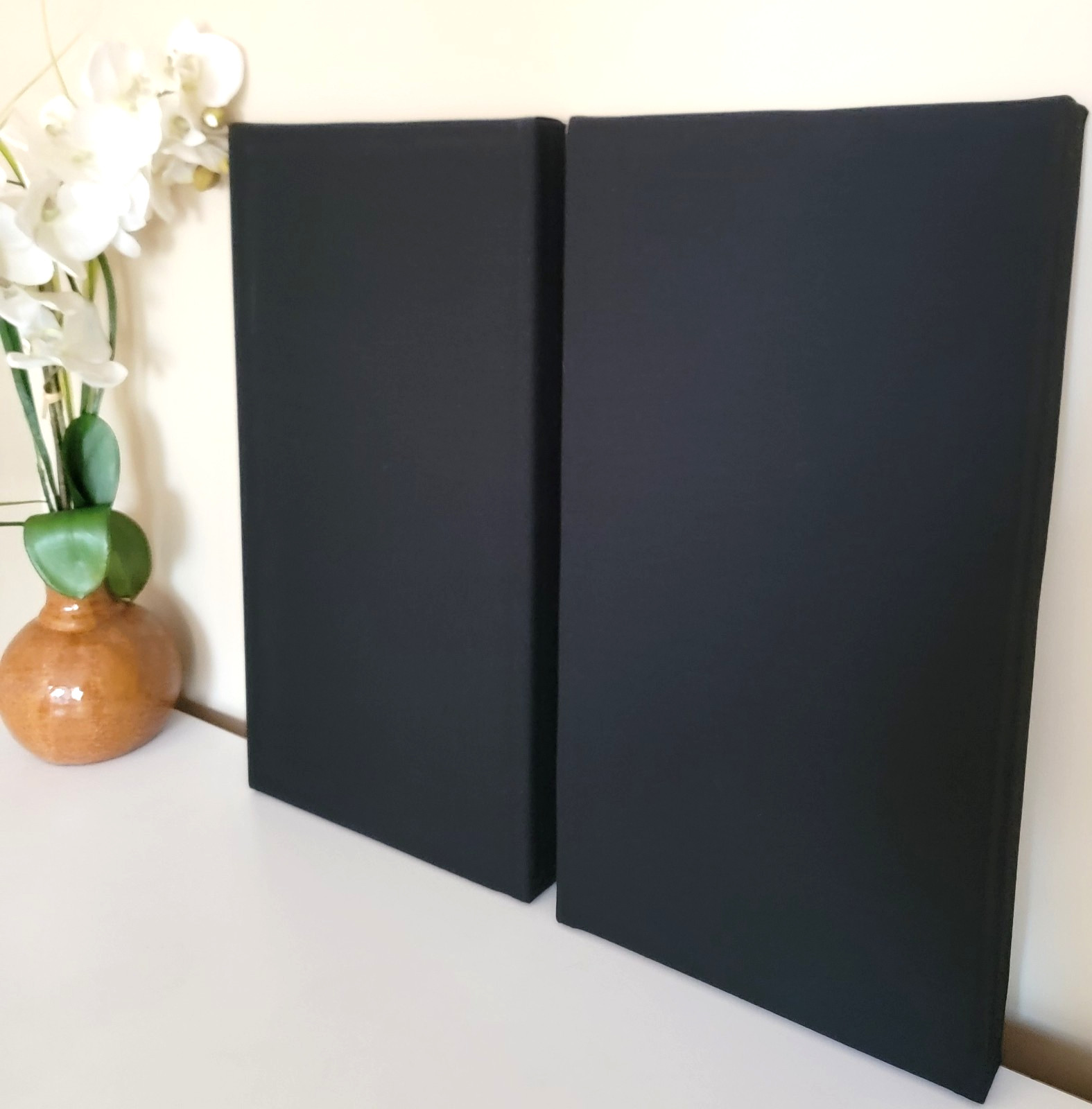 4 Black Sound Absorbing Acoustic Wall Panels SET of 4