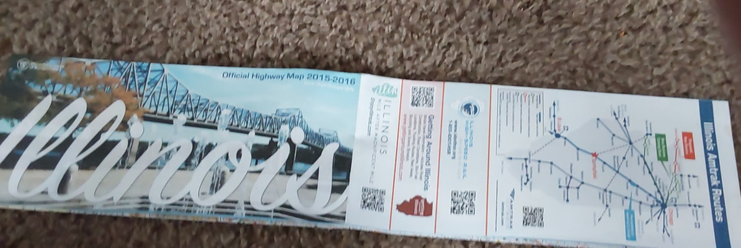 MULTI FOLD 2015-2016 ROAD MAP OF  ILLINOIS