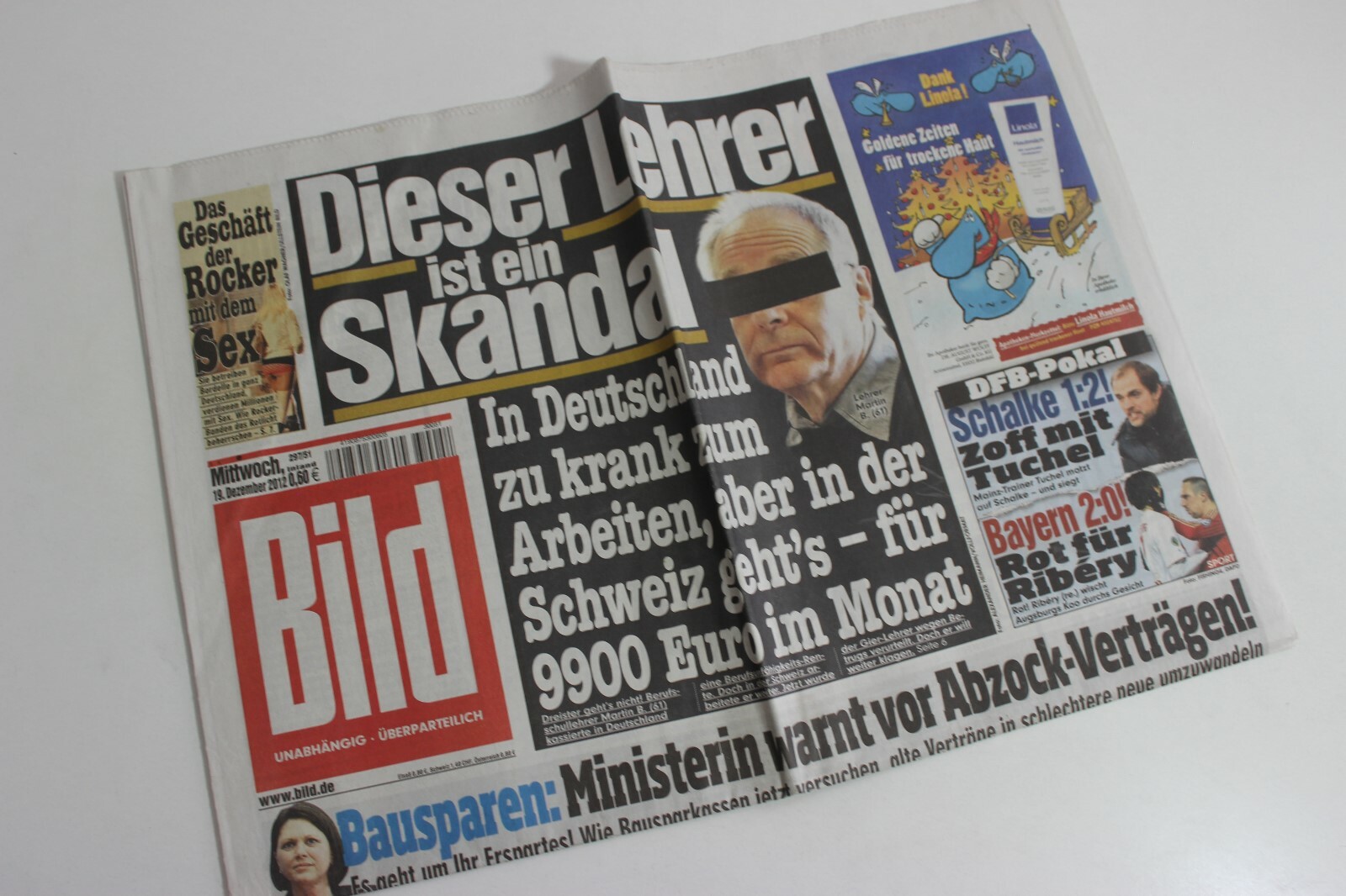 BILDzeitung 19/12/2012 December 19/12/2012 Special Occasion Gift