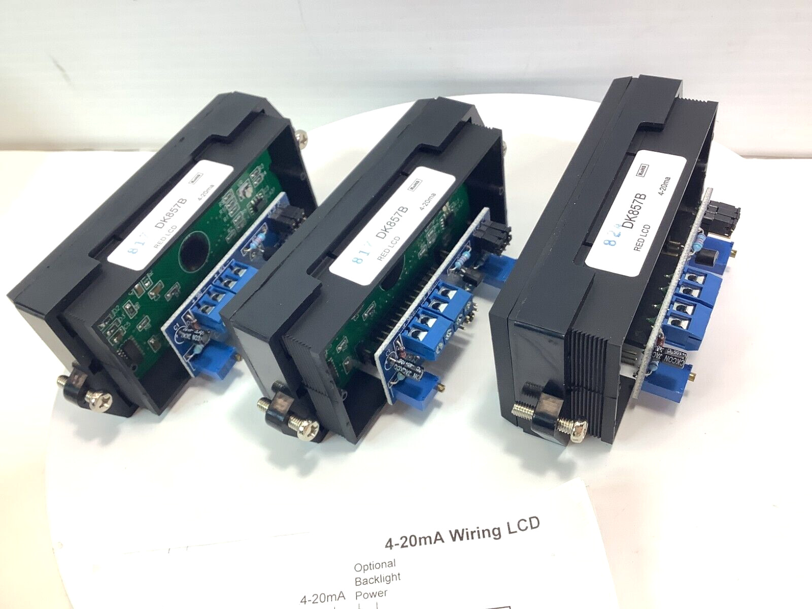 3 of PROCESS METER 4-20MA LCD Panel Meters Red LCD Display Panel Mount