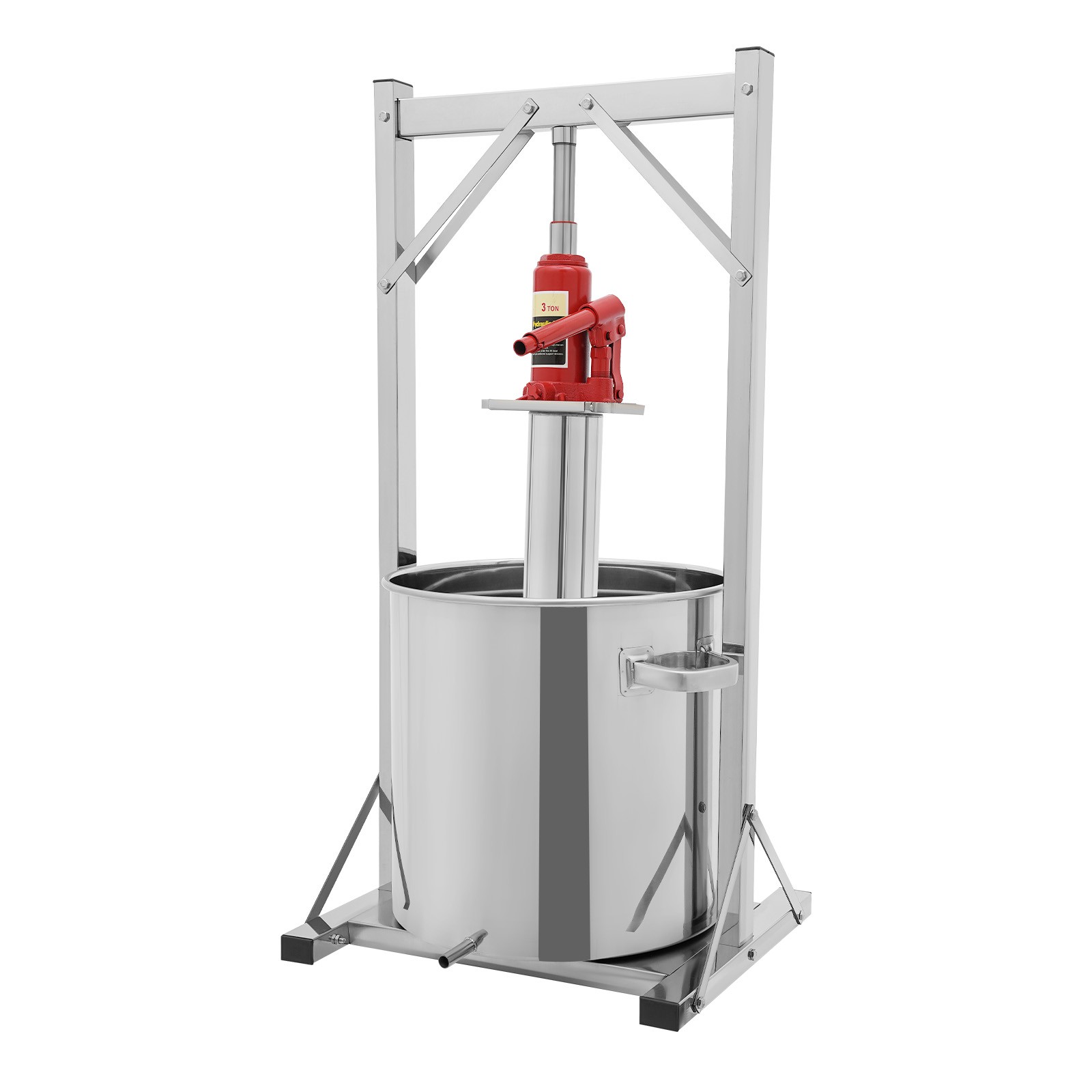 Hydraulic Jack Press Extractor Stainless Steel Fruit Wine Press 36L/9.51 Gallon