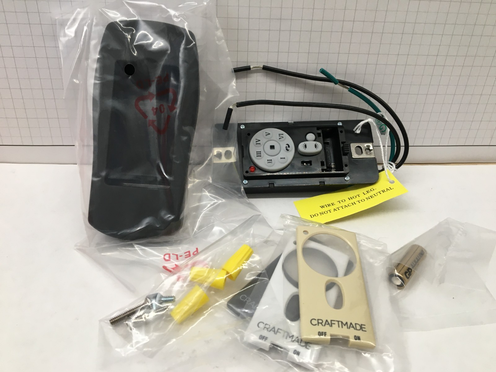 Craftmade UC9787TB IDC-Wall, IDC 6-Speed Wall Control / Remote w Clam Shell