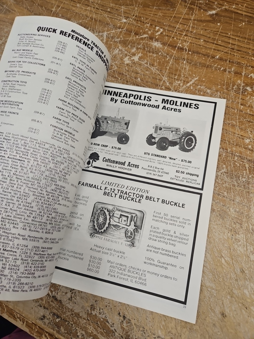 Miniature Tractor & Implement Magazine Sept 1986 CLAAS Dominator Combine