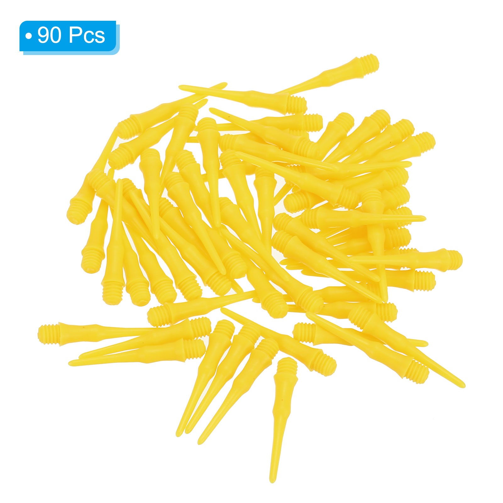 90Pcs 2BA Thread Plastic Soft Dart Tips Replacement Dart Accessories, Yellow