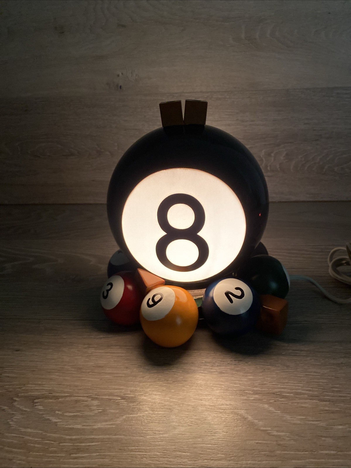 Billiards Light 8 Ball Pool Cue Lamp Man Cave Accent Table Game Room