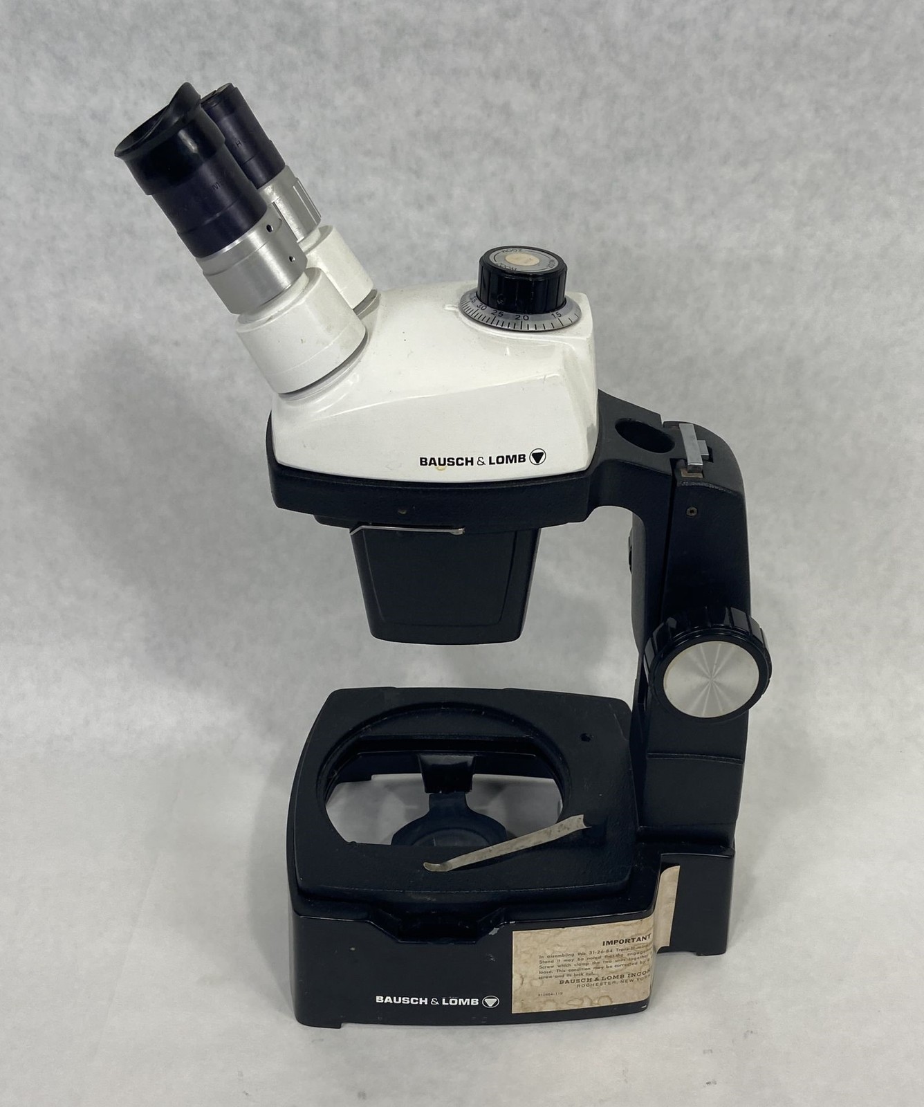 Bausch & Lomb StereoZoom 5 Stereo Microscope 0.8x-4x w/ Stand