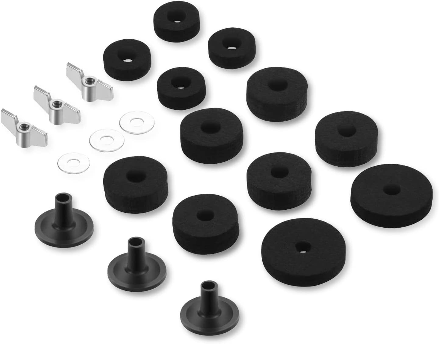 21 Pcs Cymbals Replacement Accessories Cymbal Stand Felts Hi-Hat Clutch Felt Cup