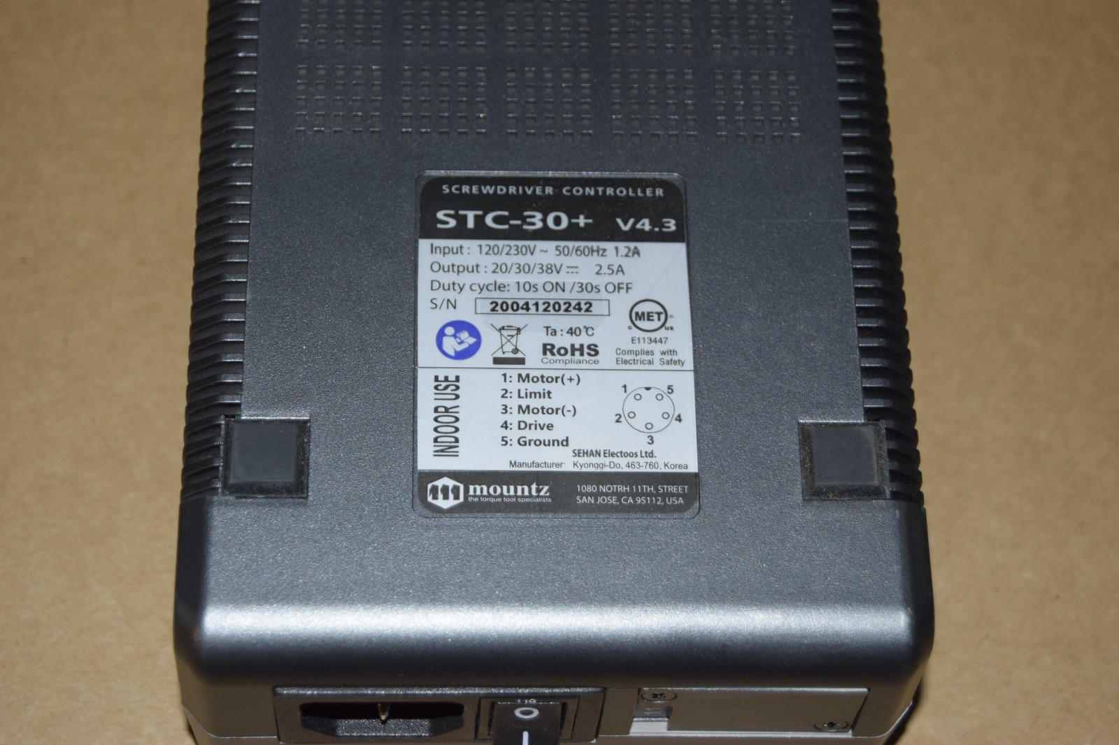 MOUNTZ STC30+ Screwdriver Controller Transformer
